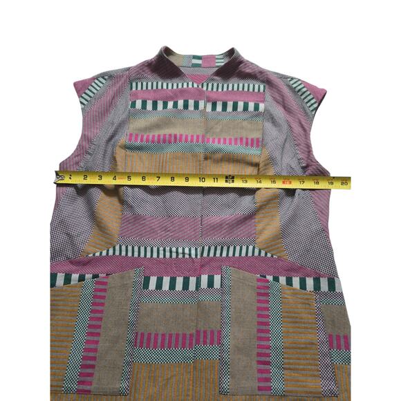 Womens Babette San Francisco Vest Snap-Button Pockets Size LARGE Clean Stripes - Picture 5 of 14